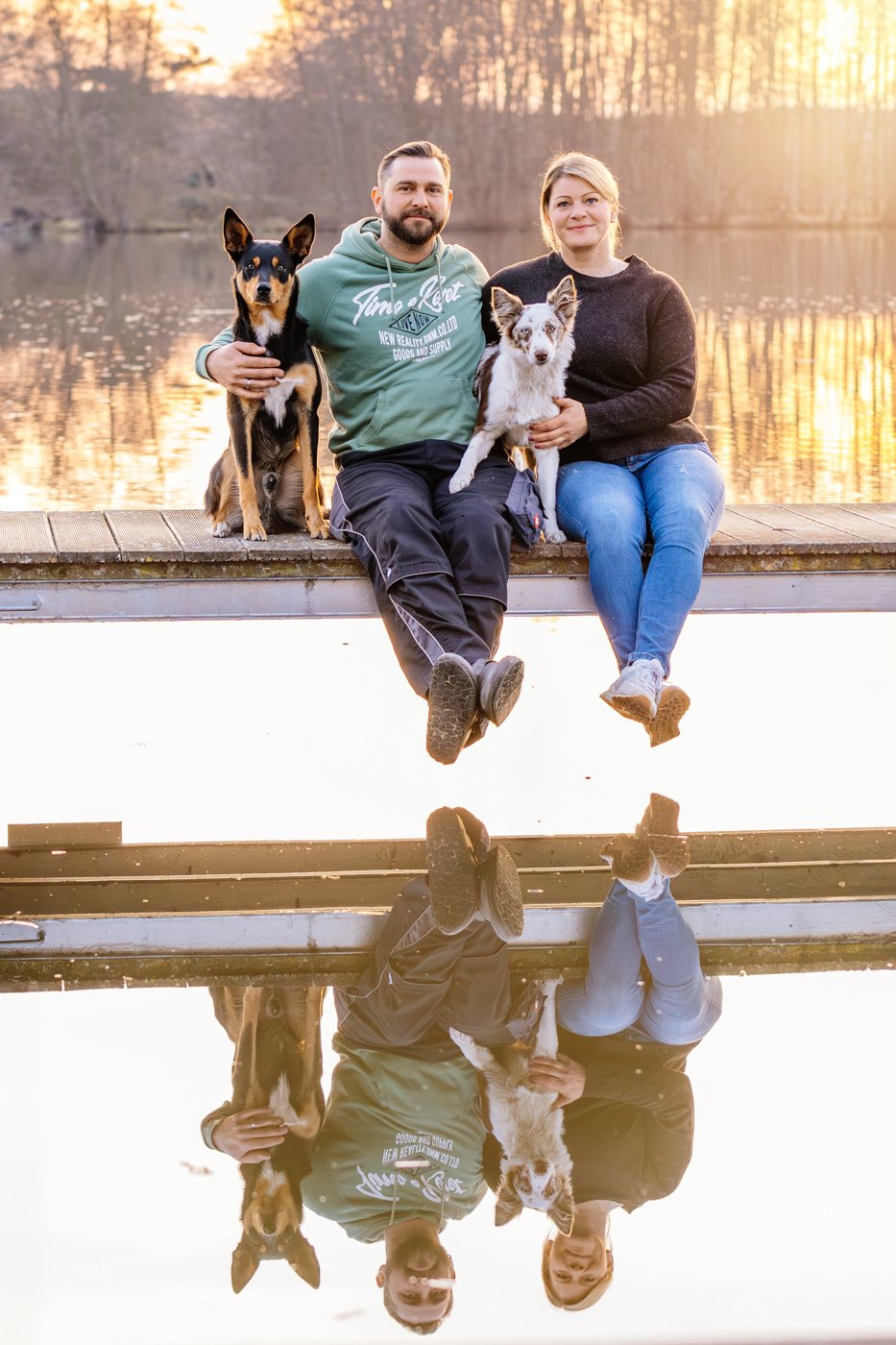 Australian Koolie mit Frauchen und Herrchen