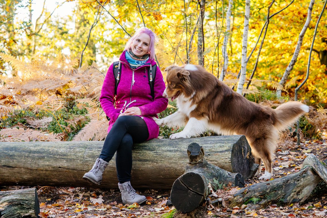 Aussie und Frauchen machen Pause