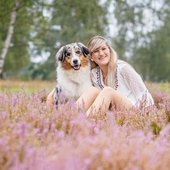 Hundefotos Dresden Australian Shepherd mit Besitzerin