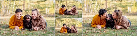 Rudelfotos mit Labrador und Familie im Herbst in Dresden