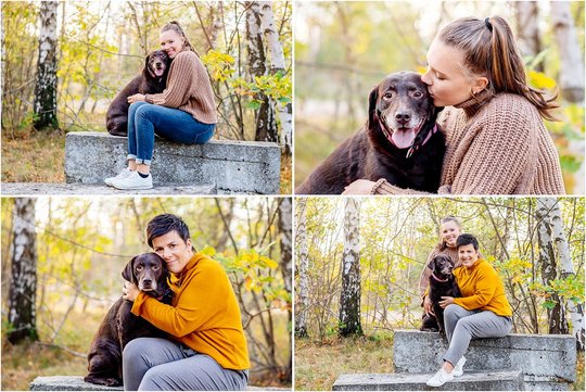 Labrador Hundeportrait mit Hundebesitzer in Dresden